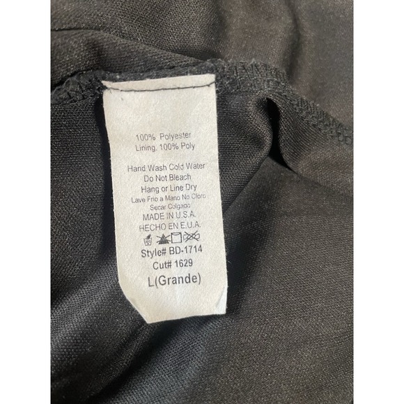 Vintage Love Crazy Green Black Print Mini Dress Women's L Sheet Long‎ Sleeve - Picture 9 of 9